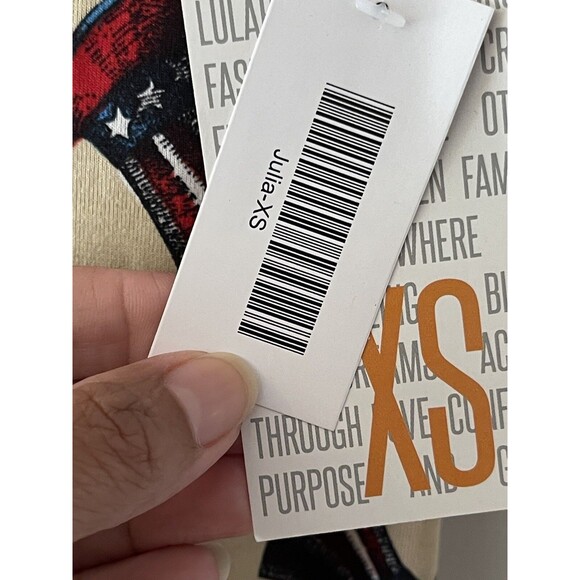 LuLaRoe XS Julia Dress Patriotic Uncle Sam Hat Dress 4th Of July NWT Bin S - Picture 5 of 9